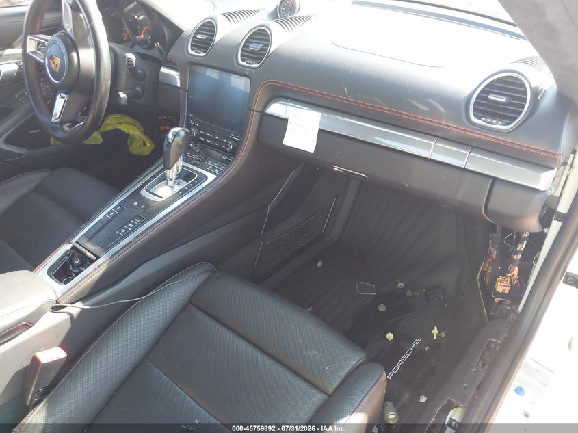 2019 Porsche 718 cayman VIN WP0AB2A8XKS278135 IAAI salvage auction — FRONT END, Wait Title, sold $26,650 on 2026-09-21 (photo 5)