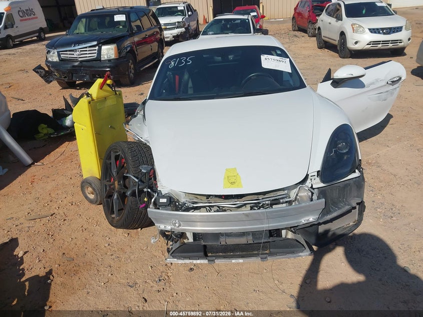 2019 Porsche 718 cayman VIN WP0AB2A8XKS278135 IAAI salvage auction — FRONT END, Wait Title, sold $26,650 on 2026-09-21 (photo 6)