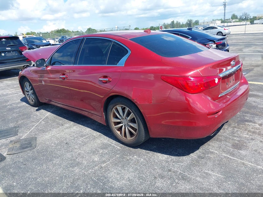 2015 Infiniti Q50 VIN JN1BV7AP8FM337552 IAAI salvage auction — RIGHT FRONT, Salvage Title, sold $1,800 on 2026-08-28 (photo 3)