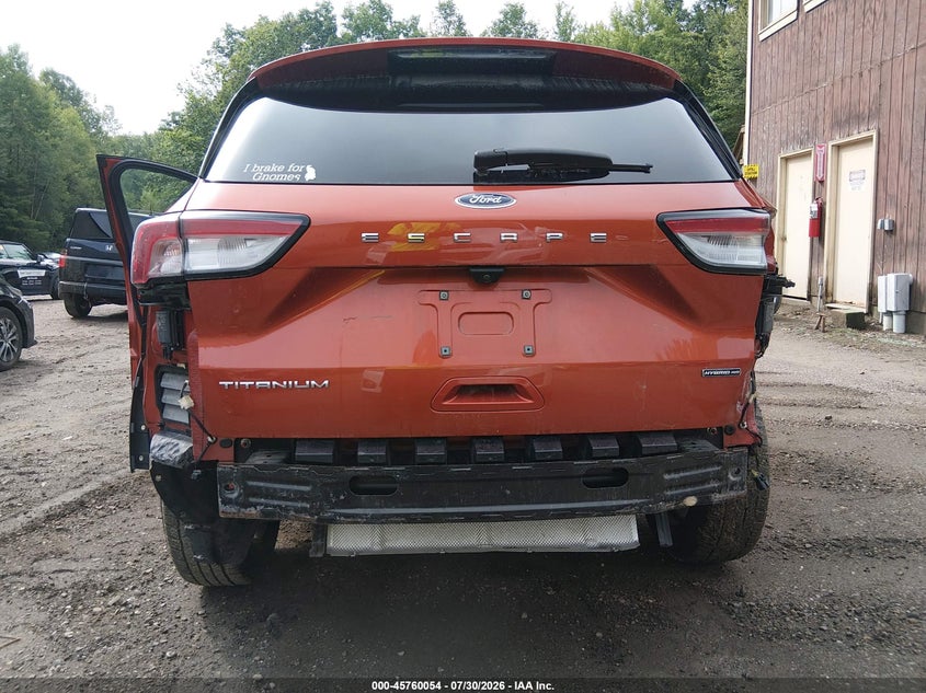 2020 Ford Escape VIN 1FMCU9DZ7LUA49087 IAAI salvage auction — REAR END, Salvage Title, sold $8,500 on 2026-08-21 (photo 6)