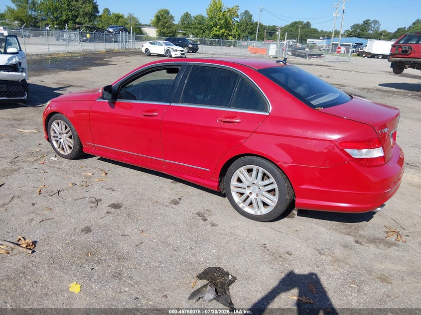 2008 Mercedes-benz C class VIN WDDGF81X68F139541 IAAI salvage auction — NORMAL WEAR, Clear (Virginia), sold $950 on 2026-08-07 (photo 3)