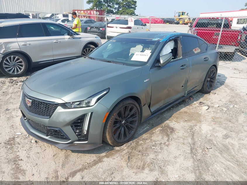 2022 Cadillac Ct5-v VIN 1G6D35R64N0810156 IAAI salvage auction — FRONT & REAR, Salvage (Georgia), sold $42,650 on 2026-09-02 (photo 2)