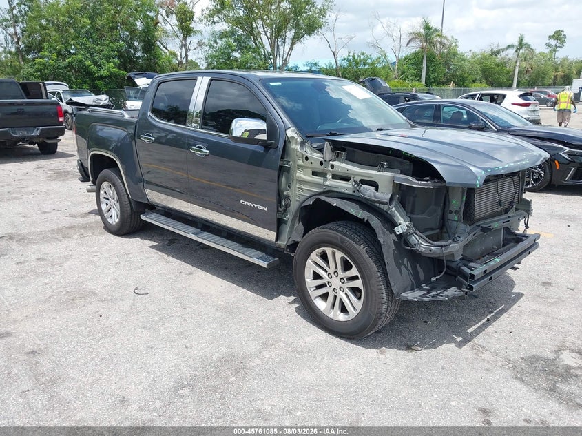 2016 Gmc Canyon VIN 1GTG5DE13G1374518 IAAI salvage auction — FRONT END, Wait Title, sold $3,600 on 2026-08-19 (photo 1)