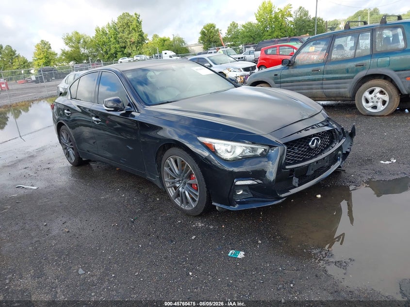 2021 Infiniti Q50 VIN JN1FV7DR4MM881025 IAAI salvage auction — SIDE, Salvage (Virginia), sold $6,100 on 2026-08-22 (photo 1)
