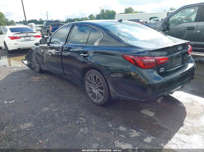 2021 Infiniti Q50 VIN JN1FV7DR4MM881025 IAAI salvage auction — SIDE, Salvage (Virginia), sold $6,100 on 2026-08-22 (photo 3)