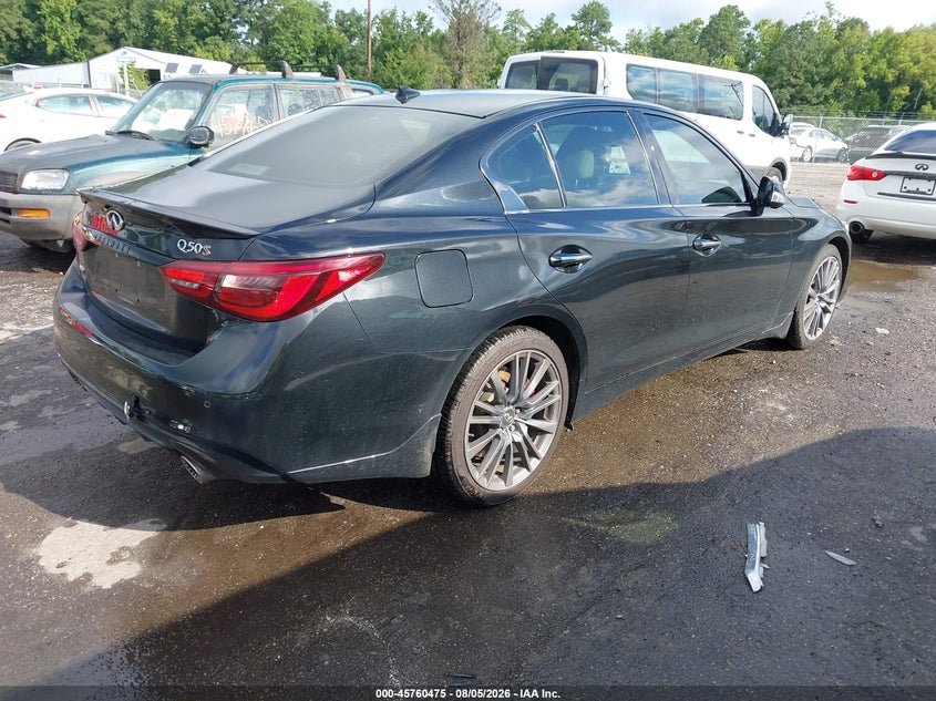 2021 Infiniti Q50 VIN JN1FV7DR4MM881025 IAAI salvage auction — SIDE, Salvage (Virginia), sold $6,100 on 2026-08-22 (photo 4)