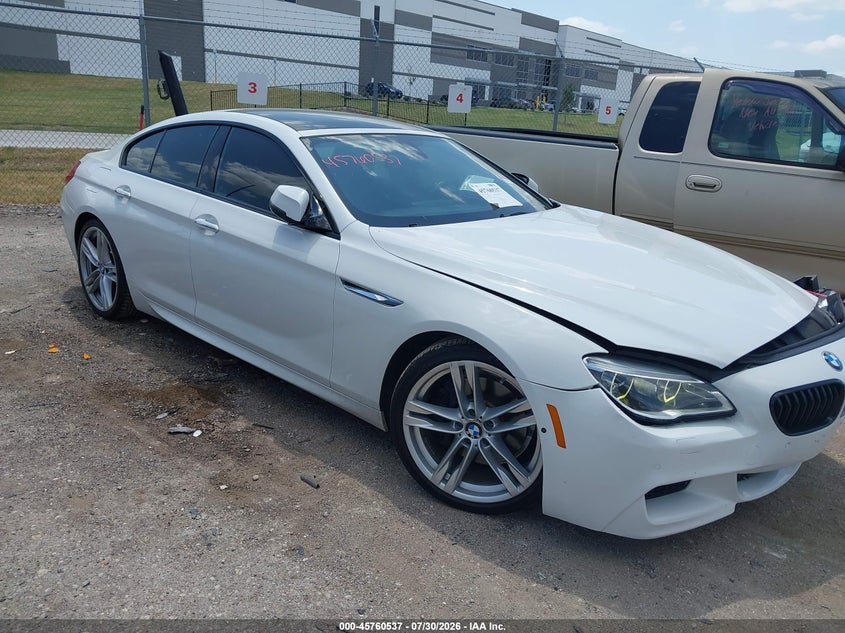 2016 BMW 6er VIN WBA6D0C50GD927733 IAAI salvage auction — FRONT END, Salvage (Texas), sold $7,700 on 2026-08-25 (photo 1)
