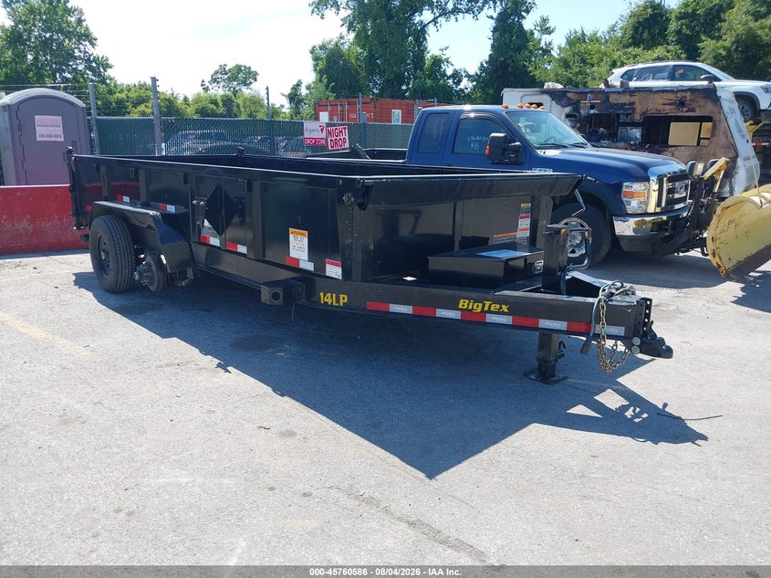 2024 Big tex trailer co inc Unknown VIN 16V1D2127R5324751 IAAI salvage auction — REAR END, Salvage - Greater Than 75% (Maryland), sold $5,525 on 2026-09-03 (photo 1)
