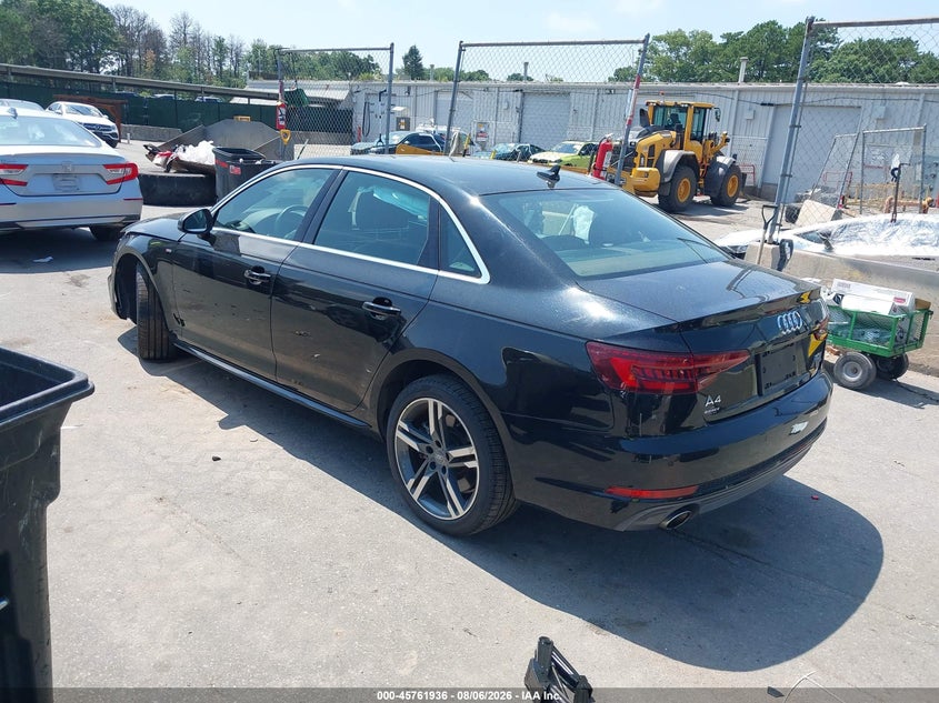 2018 Audi A4 VIN WAUENAF40JA125953 IAAI salvage auction — FRONT END, Salvage Title, sold $4,950 on 2026-08-16 (photo 3)