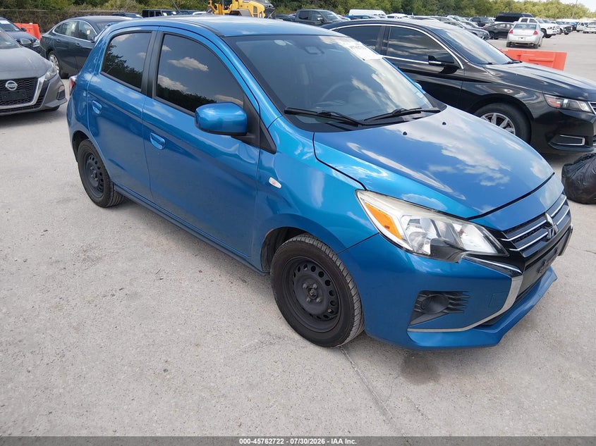 2021 Mitsubishi Mirage VIN ML32AUHJ5MH005232 IAAI salvage auction — NORMAL WEAR, Salvage Title, sold $2,000 on 2026-08-21 (photo 1)