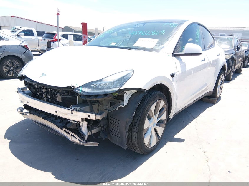 2023 Tesla Model y VIN 7SAYGDEE1PA154576 IAAI salvage auction — FRONT END, Salvage Title, sold $15,375 on 2026-09-08 (photo 2)