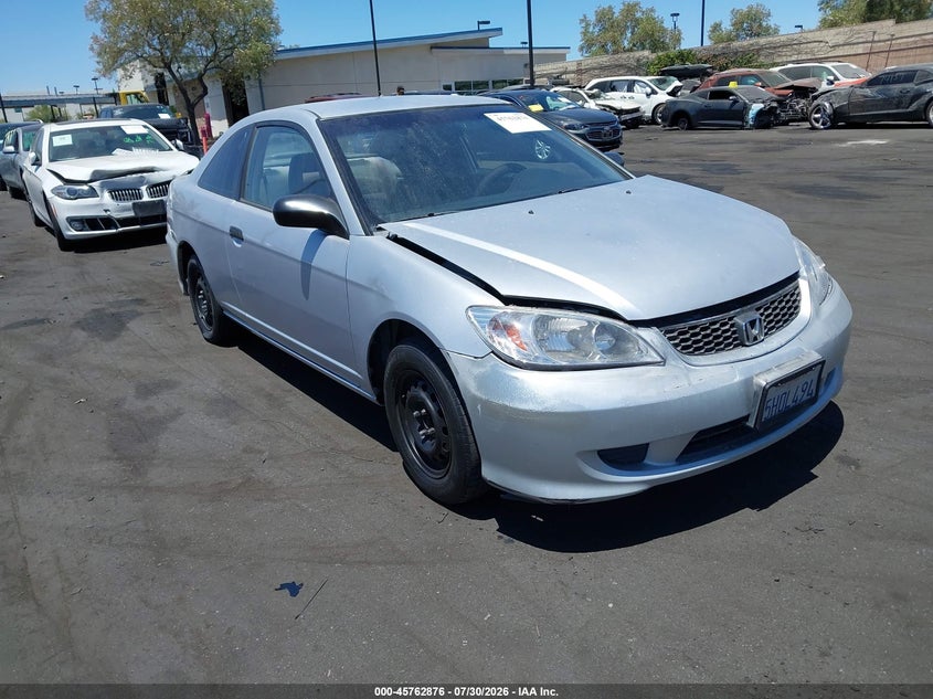 2004 Honda Civic VIN 1HGEM22104L054075 IAAI salvage auction — FRONT & REAR, Salvage Certificate (California), sold $650 on 2026-08-23 (photo 1)
