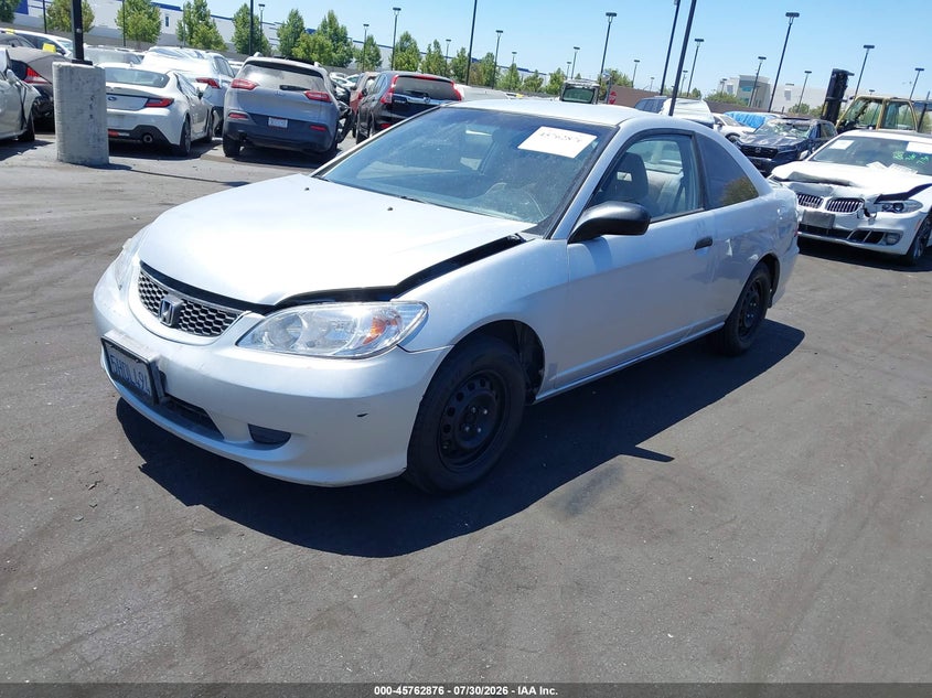 2004 Honda Civic VIN 1HGEM22104L054075 IAAI salvage auction — FRONT & REAR, Salvage Certificate (California), sold $650 on 2026-08-23 (photo 2)