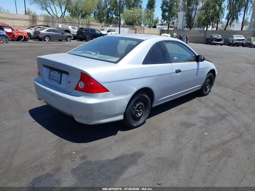 2004 Honda Civic VIN 1HGEM22104L054075 IAAI salvage auction — FRONT & REAR, Salvage Certificate (California), sold $650 on 2026-08-23 (photo 4)