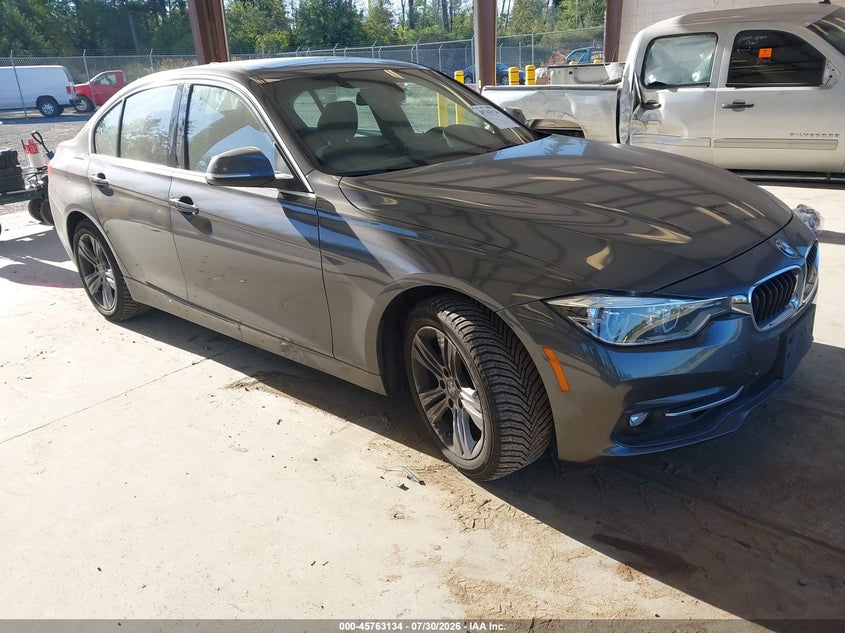 2017 BMW 3er VIN WBA8D9C55HK678307 IAAI salvage auction — LEFT REAR, Bill Of Sale (Washington), sold $5,500 on 2026-08-20 (photo 1)