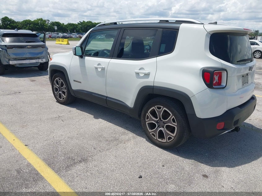 2016 Jeep Renegade VIN ZACCJADT7GPC65667 IAAI salvage auction — NORMAL WEAR, Clear (Florida), sold $1,675 on 2026-08-06 (photo 3)