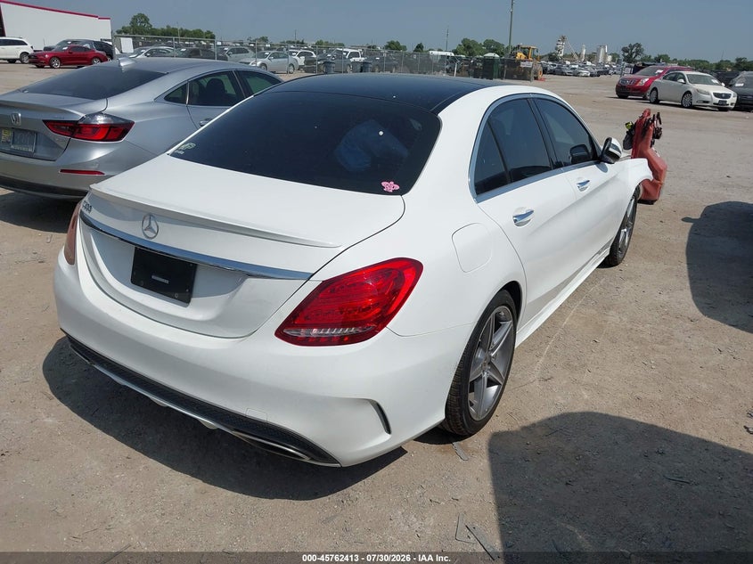 2018 Mercedes-benz C-klasse VIN 55SWF4JB8JU246375 IAAI salvage auction — FRONT END, Original (Texas), sold $7,600 on 2026-09-02 (photo 4)