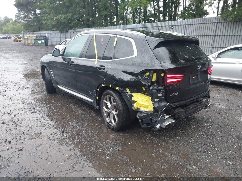 2022 BMW X3 VIN 5UX53DP08N9J50689 IAAI salvage auction — REAR END, Salvage (New Jersey), sold $16,675 on 2026-09-10 (photo 3)