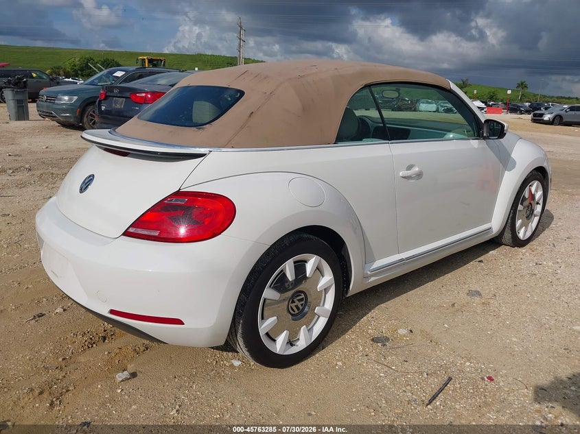 2013 Volkswagen Beetle VIN 3VW5P7AT3DM815800 IAAI salvage auction — SIDE, Rebuildable (Florida), sold $2,250 on 2026-08-06 (photo 4)
