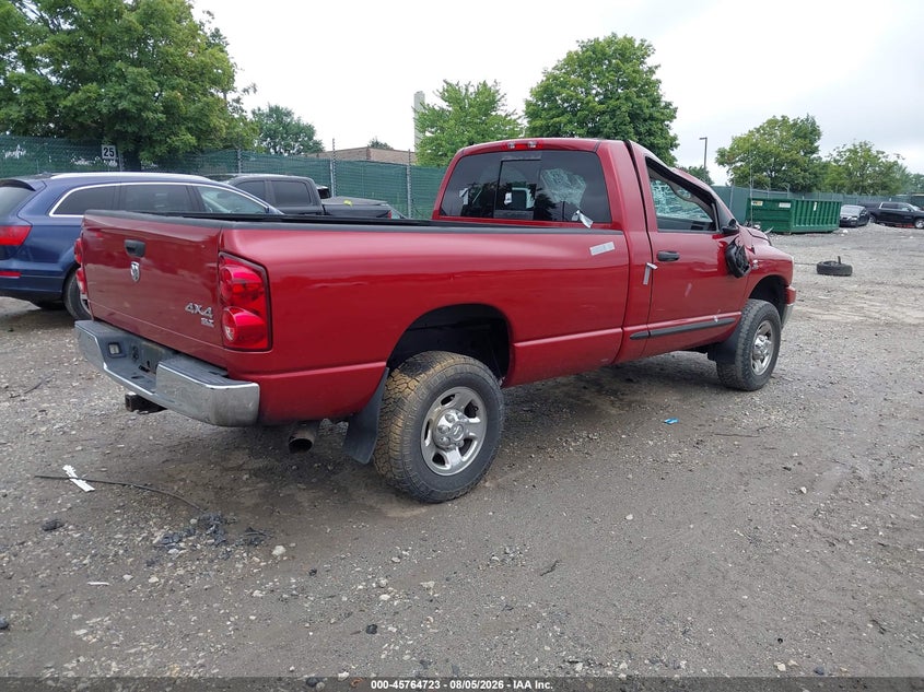 2007 Dodge Ram 2500 VIN 3D7KS26C37G743747 IAAI salvage auction — ROOF, Salvage (Pennsylvania), sold $9,850 on 2026-08-14 (photo 4)