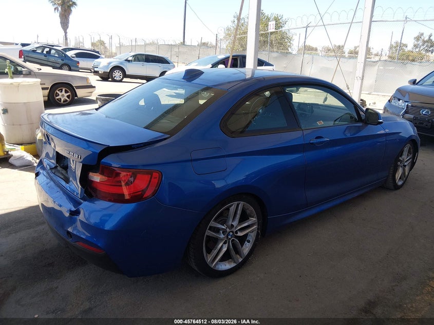 2015 BMW 2er VIN WBA1F9C53FVW98532 IAAI salvage auction — REAR END, Salvage (California), sold $4,100 on 2026-08-19 (photo 4)