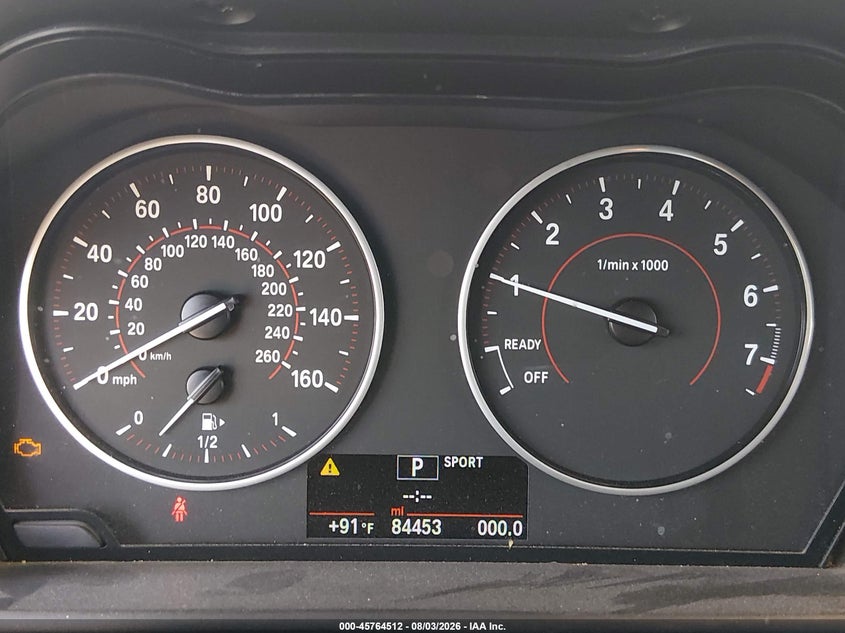 2015 BMW 2er VIN WBA1F9C53FVW98532 IAAI salvage auction — REAR END, Salvage (California), sold $4,100 on 2026-08-19 (photo 7)