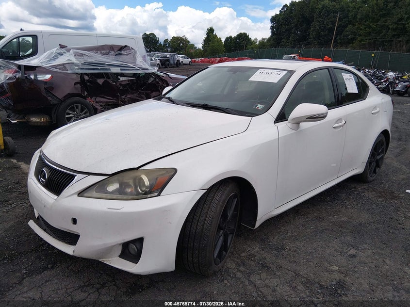 2012 Lexus Is 350 VIN JTHCE5C21C5002726 IAAI salvage auction — NORMAL WEAR, Clear (Pennsylvania), sold $1,225 on 2026-08-27 (photo 2)