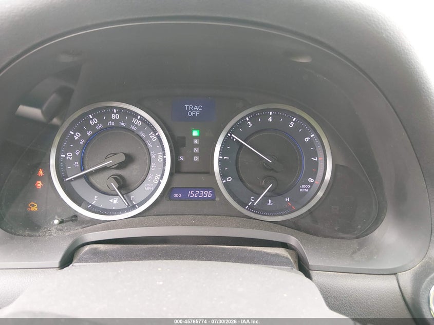 2012 Lexus Is 350 VIN JTHCE5C21C5002726 IAAI salvage auction — NORMAL WEAR, Clear (Pennsylvania), sold $1,225 on 2026-08-27 (photo 7)