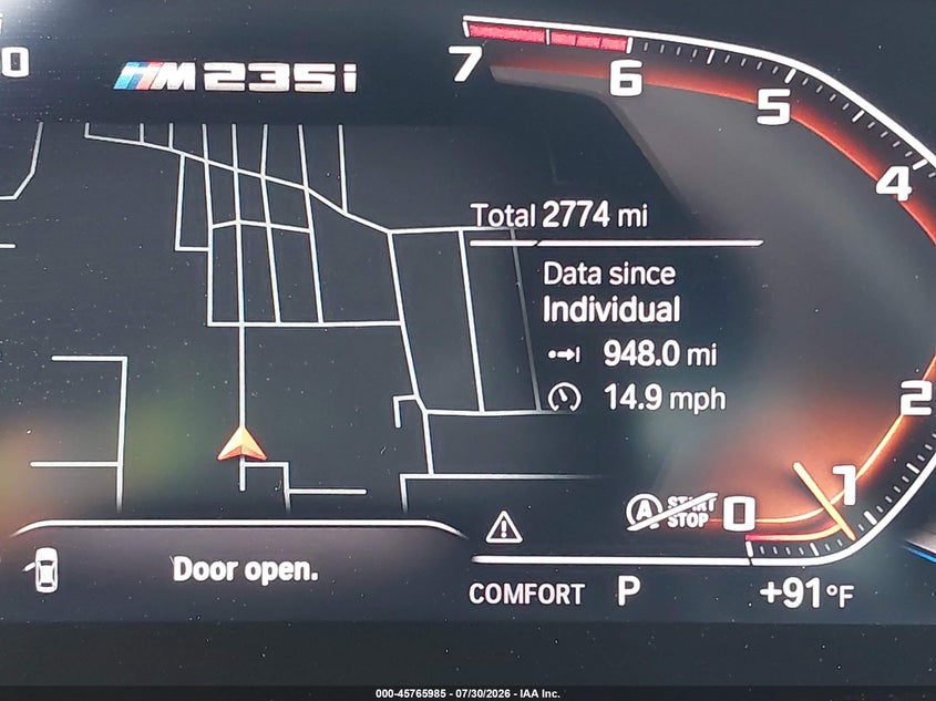 2024 BMW M235i VIN WBA13AL0XR7R84109 IAAI salvage auction — NORMAL WEAR, Clear (Texas), sold $18,100 on 2026-08-12 (photo 7)