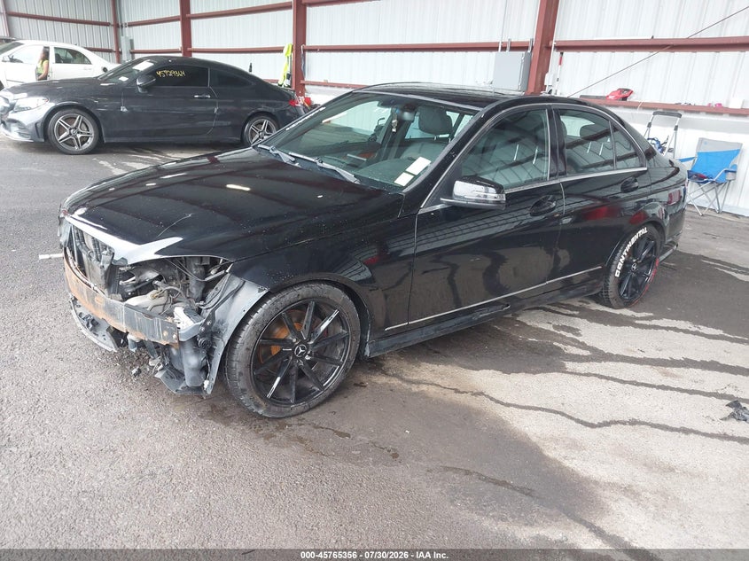 2010 Mercedes-benz C class VIN WDDGF8BB7AR102005 IAAI salvage auction — FRONT END, Mv-907A (New York), sold $900 on 2026-08-20 (photo 2)