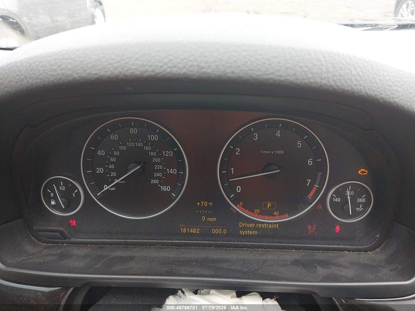 2011 BMW 5 series VIN WBAFU7C55BC777822 IAAI salvage auction — NORMAL WEAR, Clear (Rhode Island), sold $125 on 2026-08-04 (photo 7)