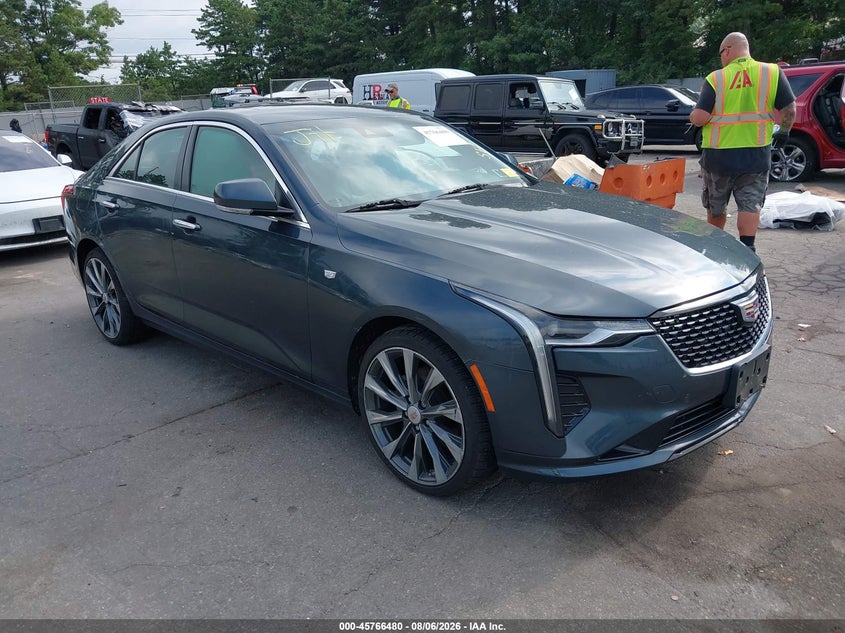 2021 Cadillac Ct4 VIN 1G6DK5RKXM0125352 IAAI salvage auction — LEFT FRONT, Salvage Title, sold $5,800 on 2026-08-24 (photo 1)