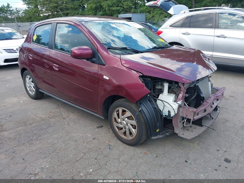 2022 Mitsubishi Mirage VIN ML32AUHJ8NH008742 IAAI salvage auction — Unknown, Salvage Title, sold $2,450 on 2026-09-23 (photo 1)