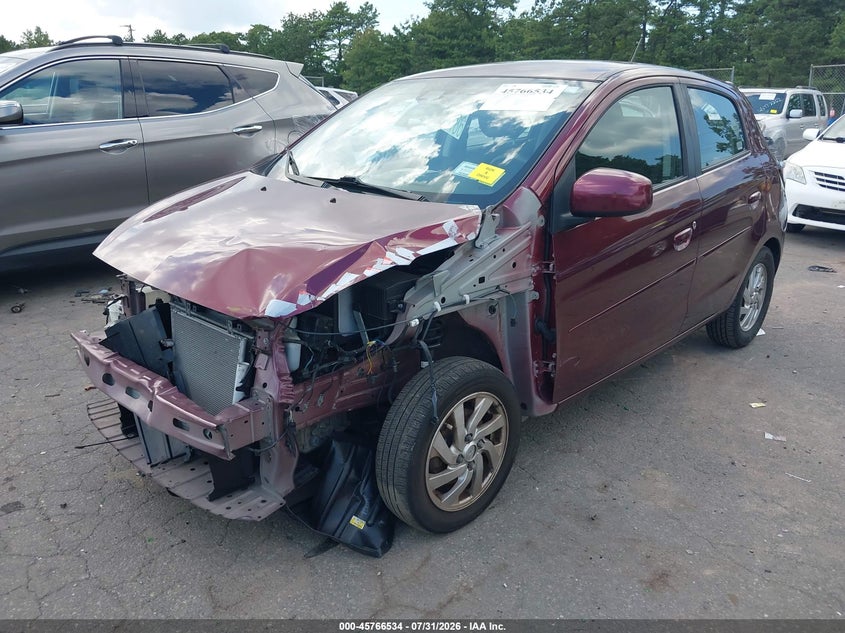 2022 Mitsubishi Mirage VIN ML32AUHJ8NH008742 IAAI salvage auction — Unknown, Salvage Title, sold $2,450 on 2026-09-23 (photo 2)