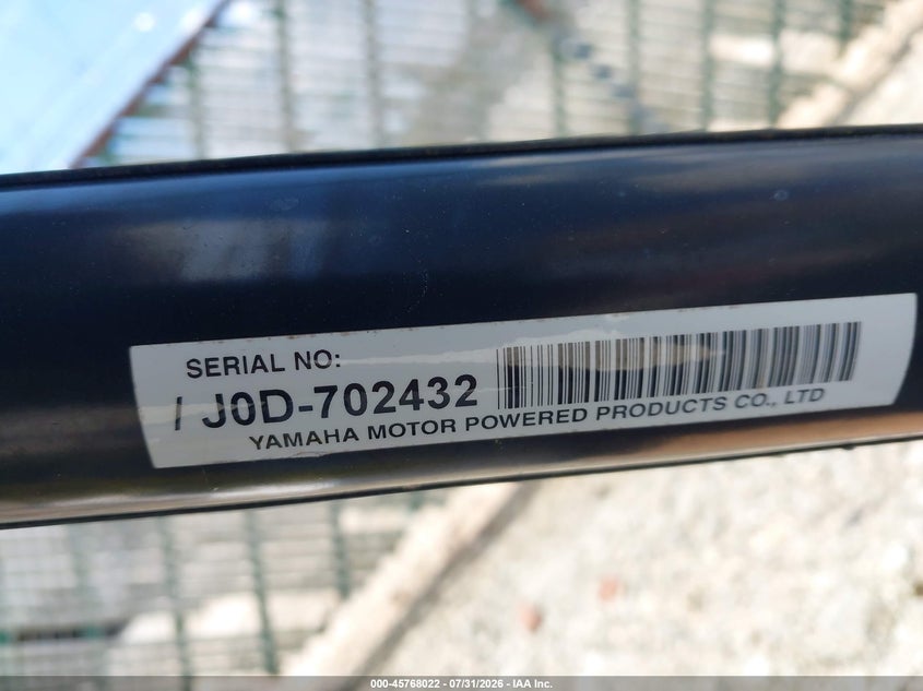 2024 Yamaha VIN 00000000000702432 IAAI salvage auction — WATER/FLOOD, Salvage Title, sold $1,100 on 2026-08-21 (photo 9)