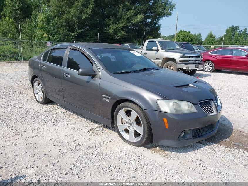 2008 Pontiac G8 VIN 6G2EC57Y68L121056 IAAI salvage auction — WATER/FLOOD, Salvage (Tennessee), sold $925 on 2026-09-08 (photo 1)