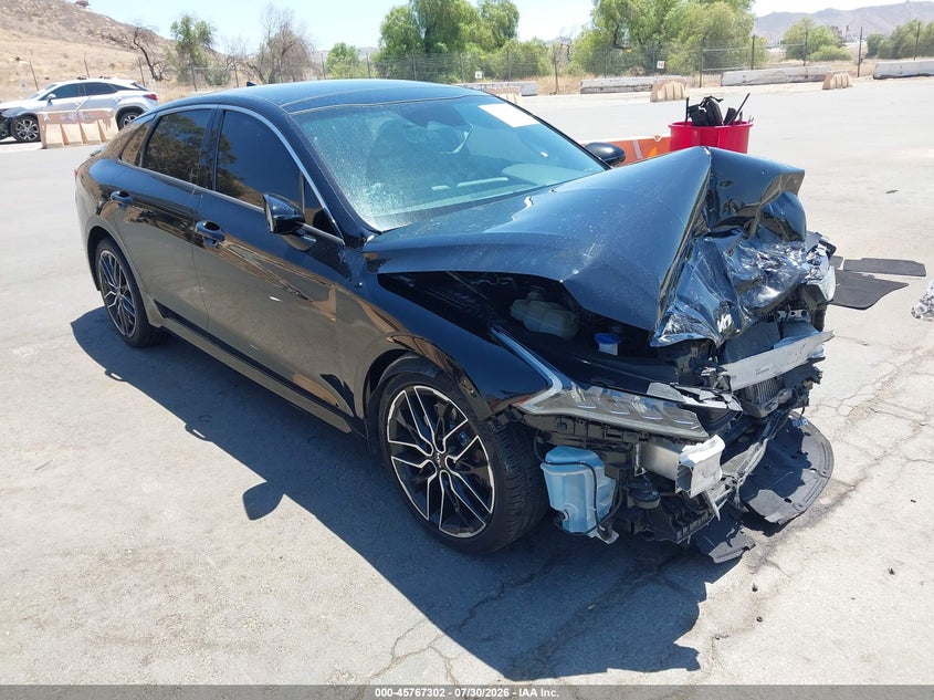2023 Kia K5 VIN 5XXG44J85PG199635 IAAI salvage auction — FRONT END, Salvage Title, sold $3,775 on 2026-08-29 (photo 1)