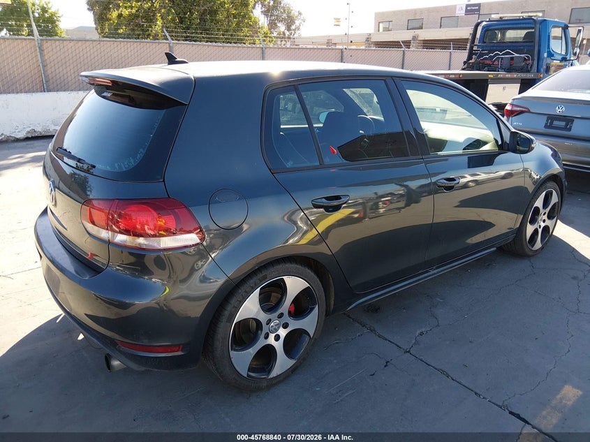 2011 Volkswagen Gti VIN WVWHD7AJ9BW169490 IAAI salvage auction — NORMAL WEAR, Clear - Dealer Only (California), sold $1,925 on 2026-08-10 (photo 4)