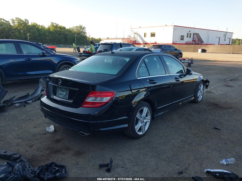 2011 Mercedes-benz C-klasse VIN WDDGF5EB9BR141920 IAAI salvage auction — FRONT END, Salvage - Greater Than 75% (Maryland), sold $475 on 2026-08-15 (photo 4)