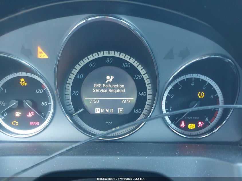 2011 Mercedes-benz C-klasse VIN WDDGF5EB9BR141920 IAAI salvage auction — FRONT END, Salvage - Greater Than 75% (Maryland), sold $475 on 2026-08-15 (photo 7)