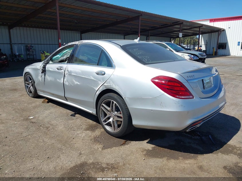 2015 Mercedes-benz S-klasse VIN WDDUG8CB7FA109833 IAAI salvage auction — FRONT END, Salvage Title, sold $4,150 on 2026-08-27 (photo 3)