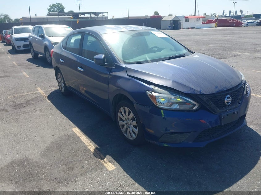 2016 Nissan Sentra VIN 3N1AB7AP8GY334606 IAAI salvage auction — FRONT & REAR, Salvage (California), sold $1,600 on 2026-08-03 (photo 1)