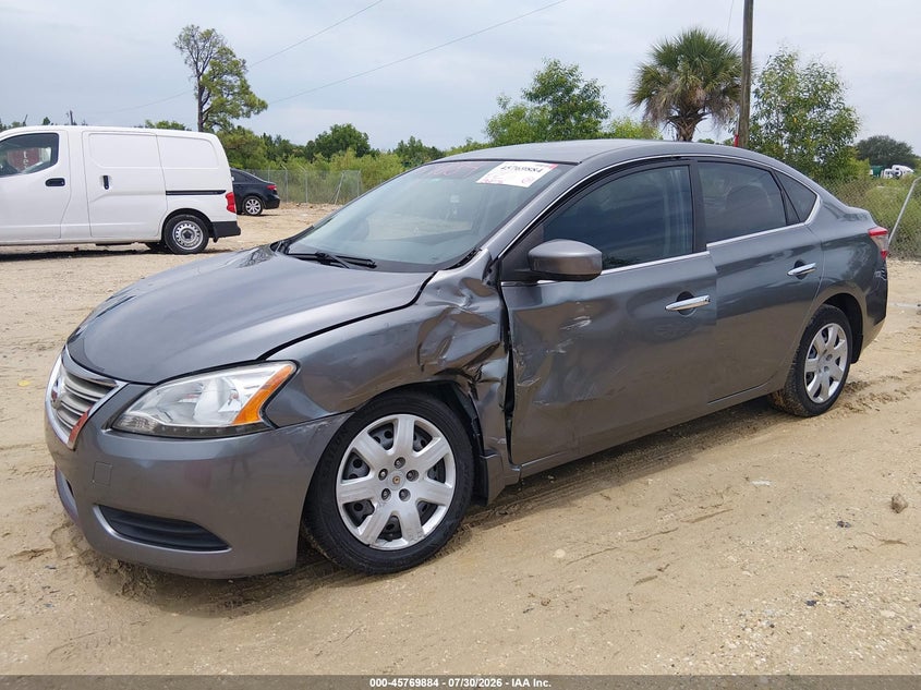 2015 Nissan Sentra VIN 3N1AB7AP5FY368422 IAAI salvage auction — LEFT SIDE, Salvage Title, sold $600 on 2026-08-21 (photo 6)