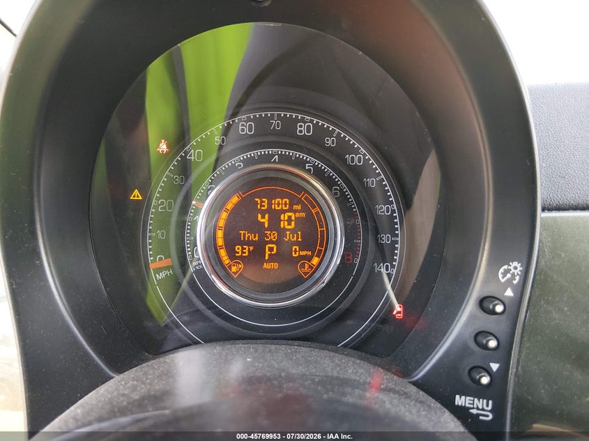 2013 Fiat 500 VIN 3C3CFFBR5DT663426 IAAI salvage auction — RIGHT FRONT, Salvage Title, sold $475 on 2026-08-13 (photo 7)