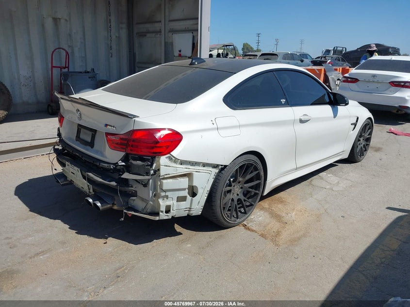 2016 BMW M4 VIN WBS3R9C59GK336848 IAAI salvage auction — REAR END, Salvage Title, sold $12,800 on 2026-08-20 (photo 4)