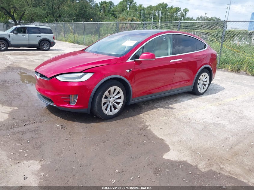 2018 Tesla Model x VIN 5YJXCBE23JF121877 IAAI salvage auction — FRONT END, Clear (Florida), sold $11,900 on 2026-08-19 (photo 2)