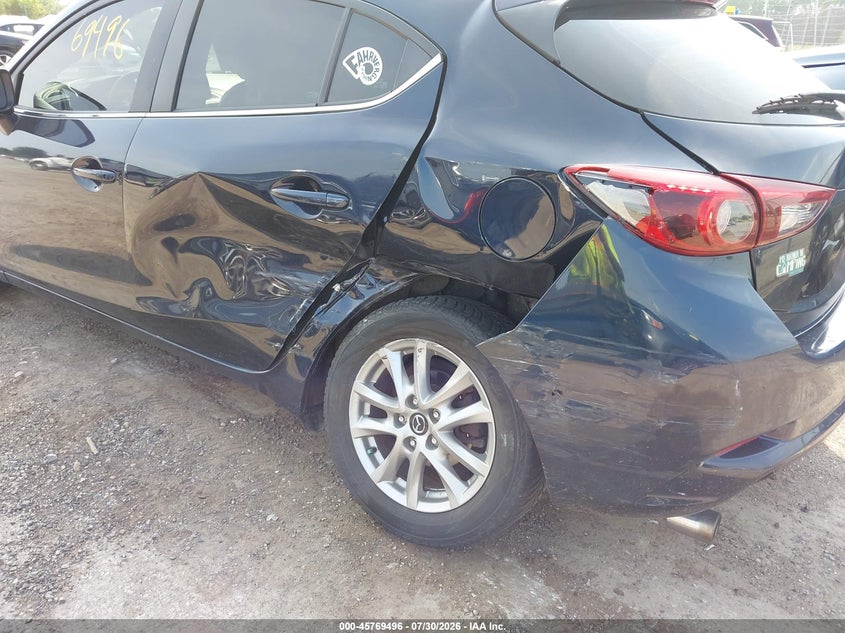 2018 Mazda 3 VIN 3MZBN1M3XJM162640 IAAI salvage auction — LEFT REAR, Wait Title, sold $0 on 2026-09-20 (photo 6)