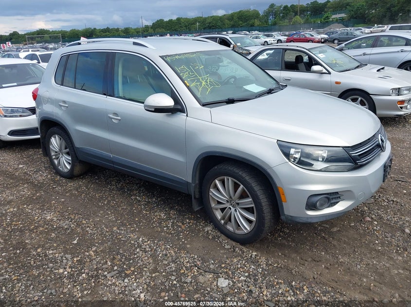 2012 Volkswagen Tiguan VIN WVGAV7AX8CW522544 IAAI salvage auction — FRONT END, Salvage Title, sold $525 on 2026-08-20 (photo 1)