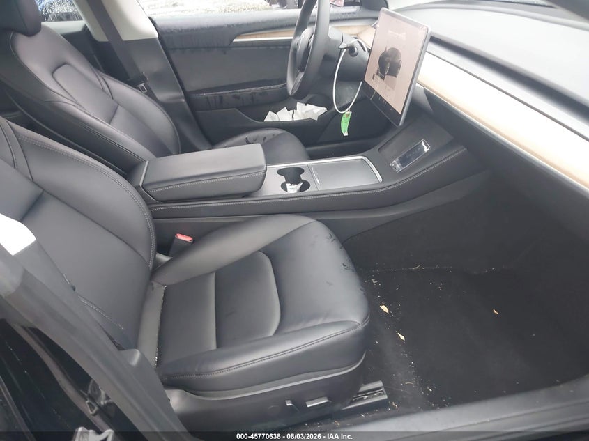 2022 Tesla Model 3 VIN 5YJ3E1EA9NF210076 IAAI salvage auction — LEFT REAR, Mv-907A (New York), sold $9,250 on 2026-08-29 (photo 5)