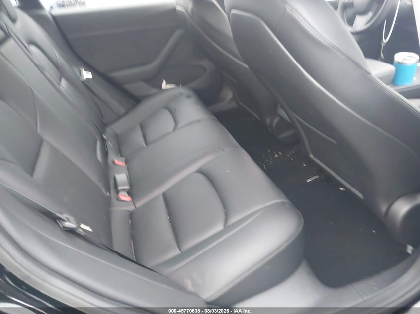 2022 Tesla Model 3 VIN 5YJ3E1EA9NF210076 IAAI salvage auction — LEFT REAR, Mv-907A (New York), sold $9,250 on 2026-08-29 (photo 8)